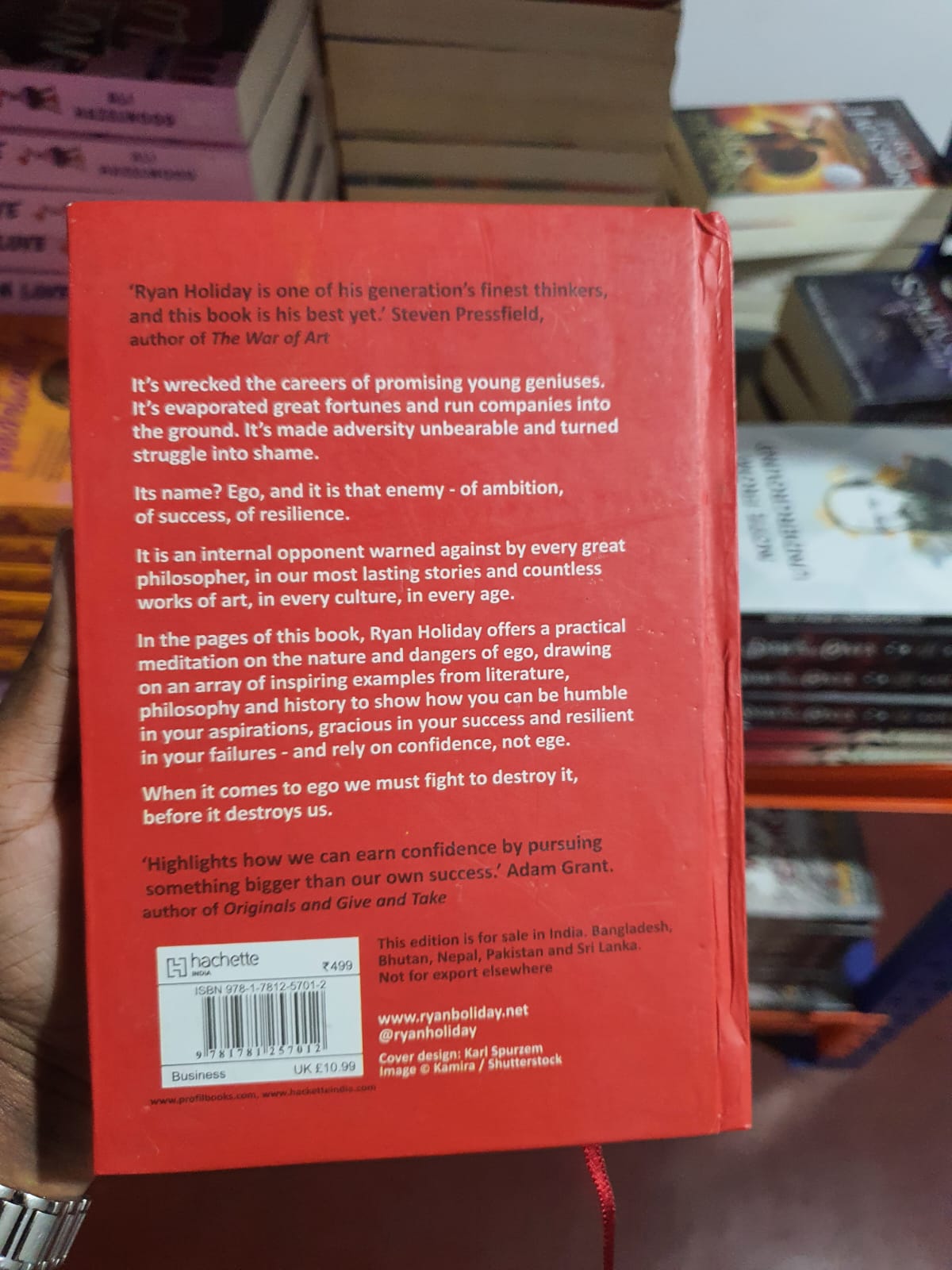 Ego is the Enemy by Ryan Holiday (Hard Cover)